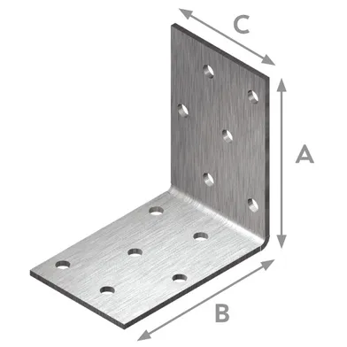 Spikplåtsvinkel FZV 40x40x40x2
