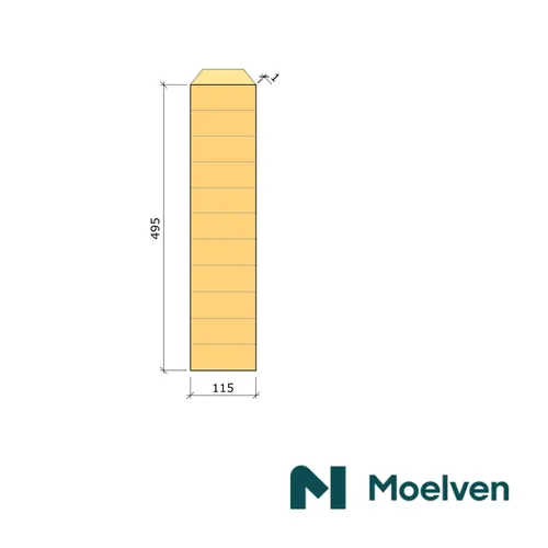 Limträbalk Gran, 115x495 mm, Löpmeter, GL30C
