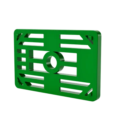 Pallningsbricka Regelbricka, 45x70 mm Grön, 5 mm