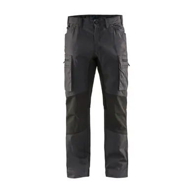 Servicebyxa Canvas m. stretch, Mörkgrå/Svart Strl. C48