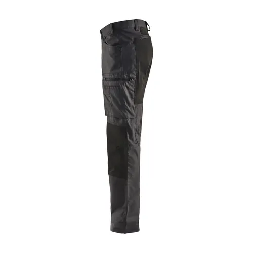 Servicebyxa Canvas m. stretch, Mörkgrå/Svart Strl. C52