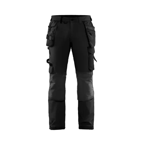 Hantverksbyxa 4-vägsstretch 1522, Svart/Mörkgrå Strl. C50