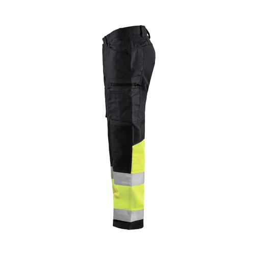 Varselbyxa med stretch, Svart/Gul Strl. C48