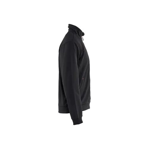 Tröja med dragkedja, Svart/Röd Strl. XL