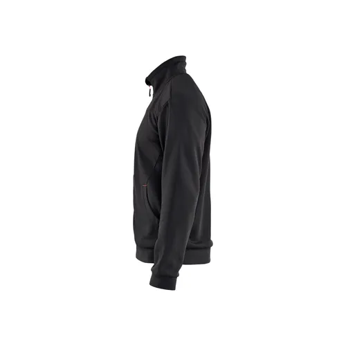 Tröja med dragkedja, Svart/Röd Strl. XL
