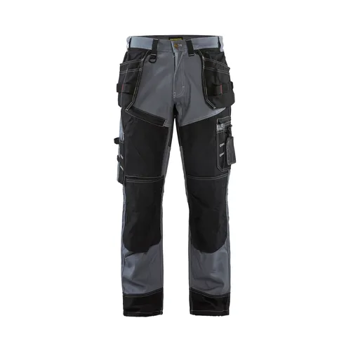 Hantverksbyxa Twill X1500, Grå/Svart Strl. C48