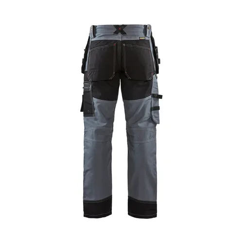 Hantverksbyxa Twill X1500, Grå/Svart Strl. C48