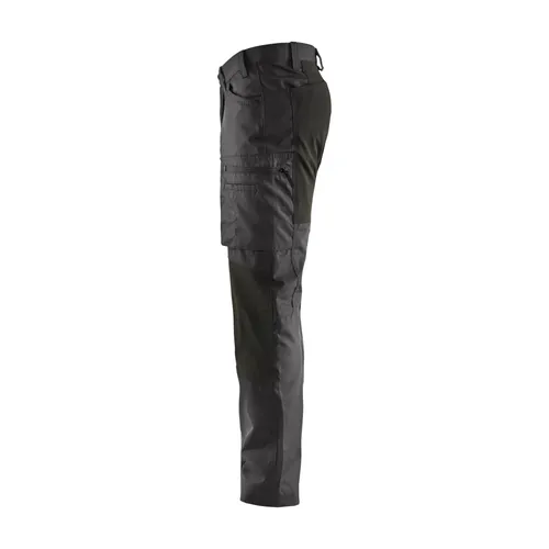 Servicebyxa Plain m. stretch, Mörkgrå/Svart Strl. C48