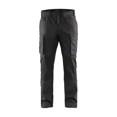 Servicebyxa Plain m. stretch, Mörkgrå/Svart Strl. C48