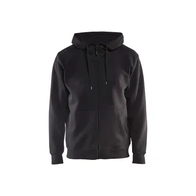 Luvtröja med dragkedja, Svart Strl. XL