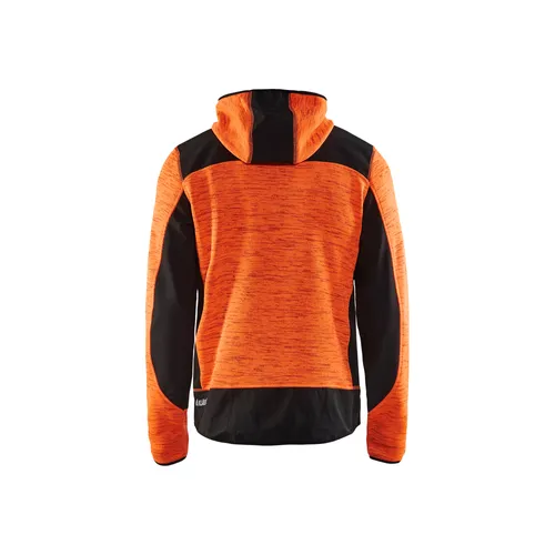 Stickad  jacka, orange/svart Strl XXL