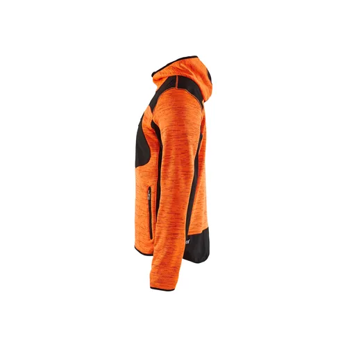 Stickad  jacka, orange/svart Strl XXL