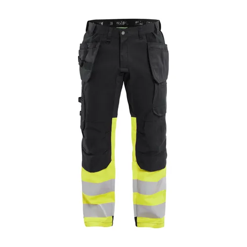 Varselbyxa med stretch, Svart/Gul Strl. C54