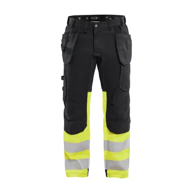 Varselbyxa med stretch, Svart/Gul Strl. C54