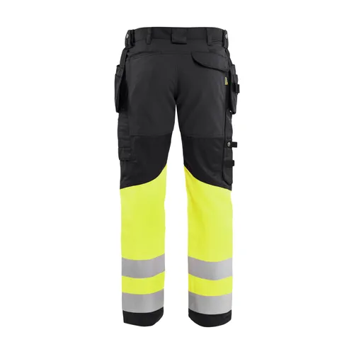 Varselbyxa med stretch, Svart/Gul Strl. C54