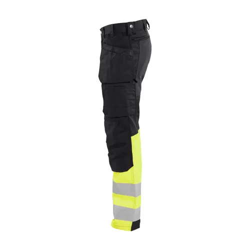 Varselbyxa med stretch, Svart/Gul Strl. C54