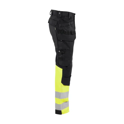 Varselbyxa med stretch, Svart/Gul Strl. C54