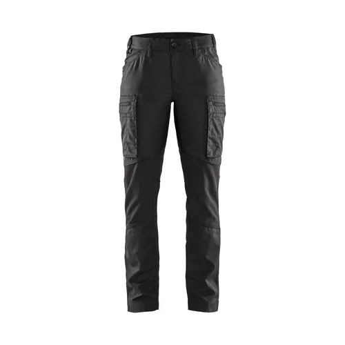Servicebyxa dam Plain m. stretch, Svart Strl. C38
