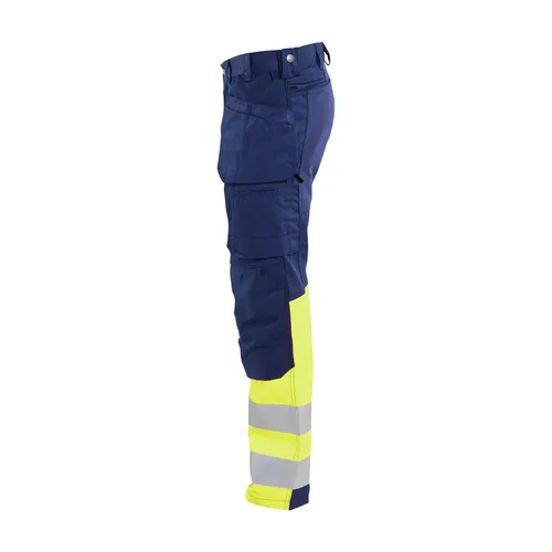 Varselbyxa med stretch, Marinblå/Gul Strl. C50