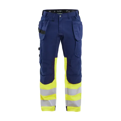 Varselbyxa med stretch, Marinblå/Gul Strl. C50