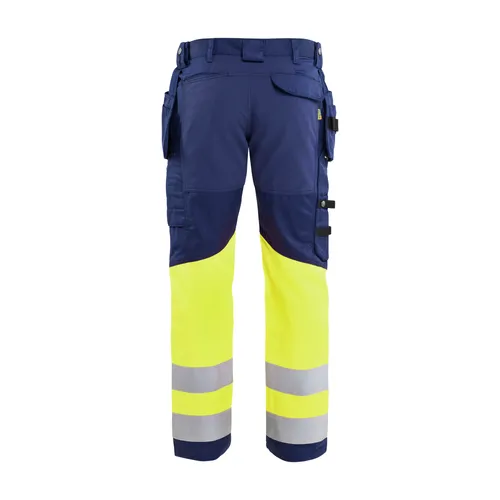 Varselbyxa med stretch, Marinblå/Gul Strl. C50