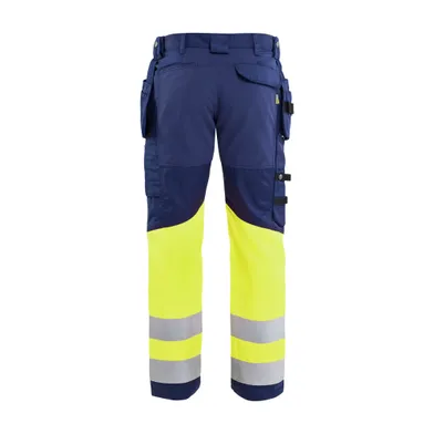 Varselbyxa med stretch, Marinblå/Gul Strl. C50