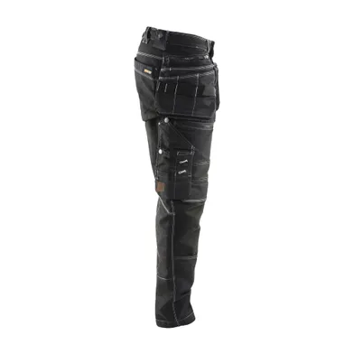 Hantverksbyxa Denim m. stretch X1900, Svart Strl. C48