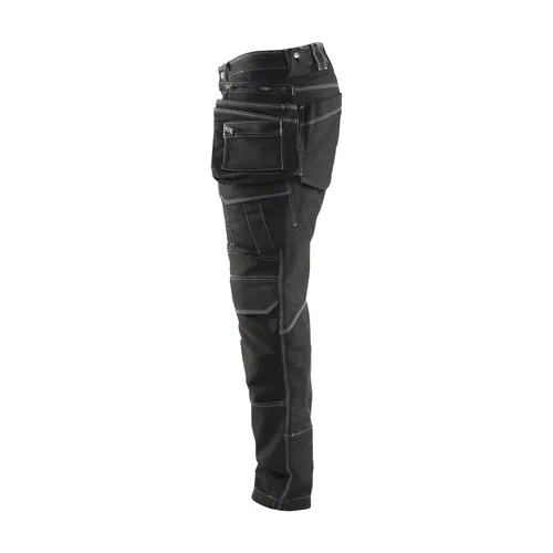 Hantverksbyxa Denim m. stretch X1900, Svart Strl. C48