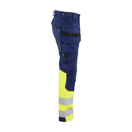Varselbyxa med stretch, Marinblå/Gul Strl. C50