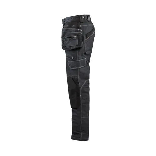 Hantverksbyxa Låg gren Denim m. stretch X1900, Marinblå/Svart Strl. C48