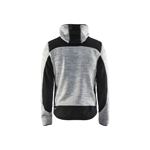 Stickad jacka, Gråmelerad Strl. XL
