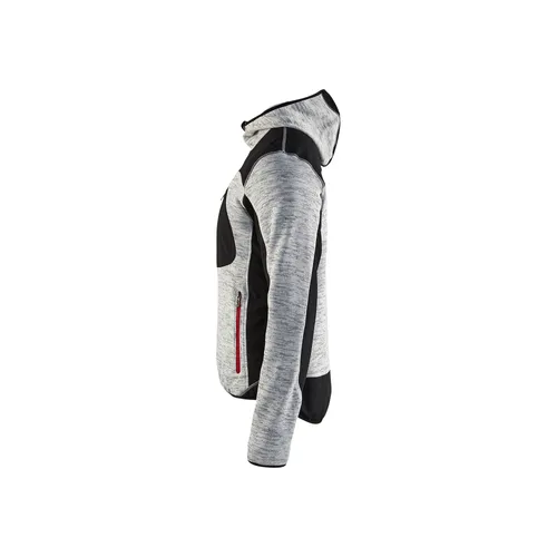 Stickad jacka, Gråmelerad Strl. XL