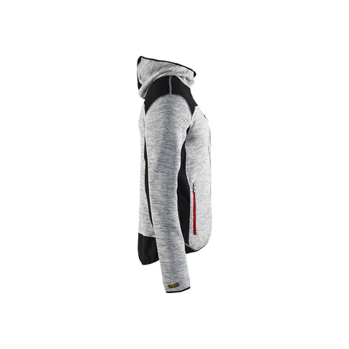 Stickad jacka, Gråmelerad Strl. XL