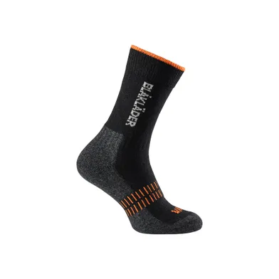 Socka Warm, Svart/Orange Strl. 40-44