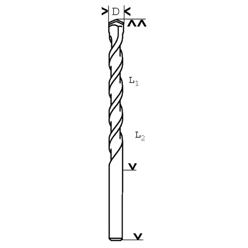 Betongborr silver CYL-3 6x100 mm