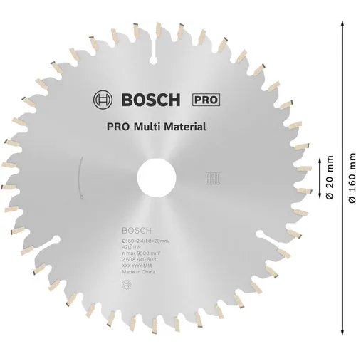 Cirkelsågklinga Multimaterial 160/20 mm, 42T
