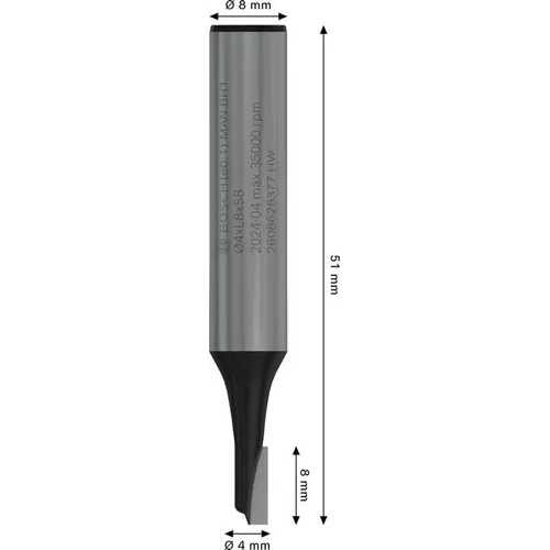 Notfräs 4 mm, ett skär