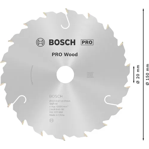 Cirkelsågklinga Speedline Trä 150/20 mm, 18T