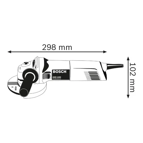 Vinkelslip GWS 1400 1400W, 125 mm
