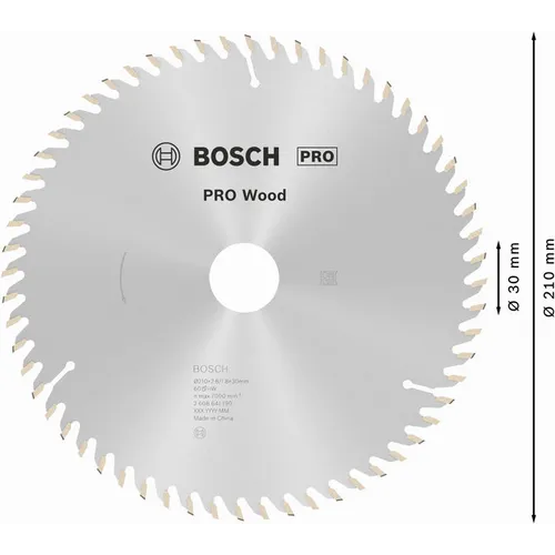 Cirkelsågklinga Optiline Trä 210/30 mm, 60T