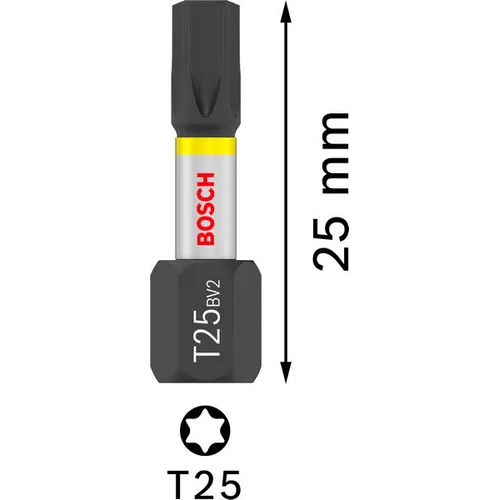 Bits Torx 25 mm Impact Tictac T25, 25-pack