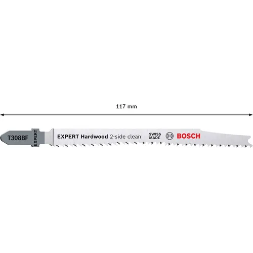 Sticksågblad T 308 BF Hårdträ 117 mm, 5-pack