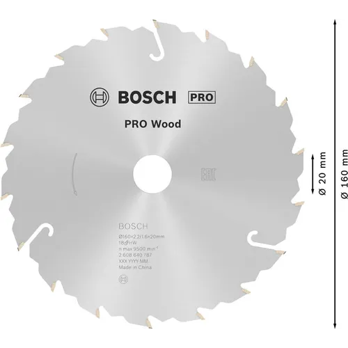Cirkelsågklinga Speedline Trä 160/20 mm, 18T