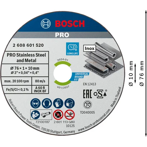 Kapskiva Expert Inox 76 mm, 5-pack
