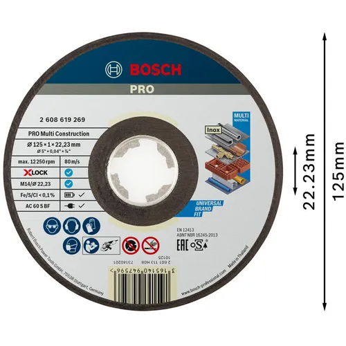 Kapskiva X-Lock Multi Construction 125 mm