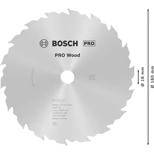 Cirkelsågklinga Speedline Trä 160/16 mm, 18T