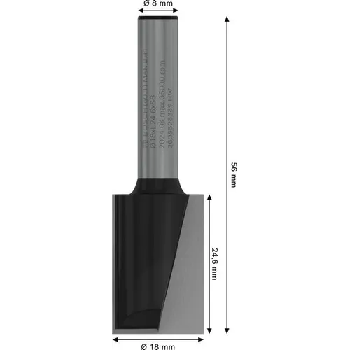 Notfräs 18 mm, två skär