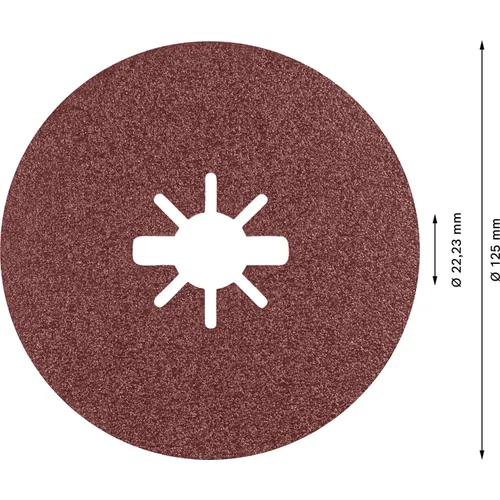 Fiberslipskiva X-Lock Prisma Ceramic R781 Metall 125 mm, K80