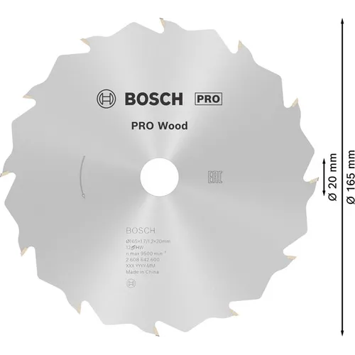 Cirkelsågklinga Speedline Trä 165/20 mm, 12T
