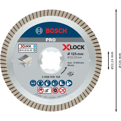 Diamantkapskiva X-Lock Ceramic Extra Clean 125 mm